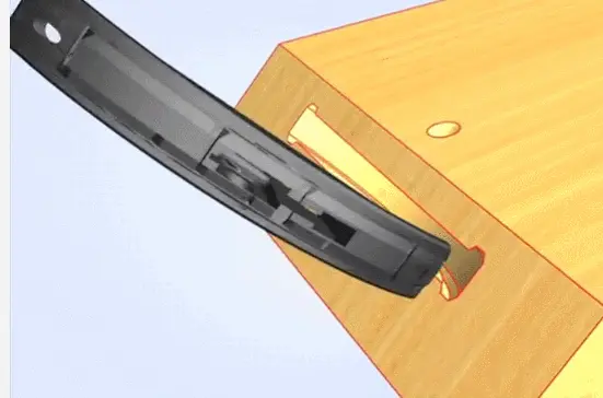 Install the Lamello connector into the slot