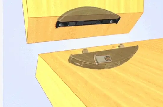 Connect the two panels using the Lamello connector