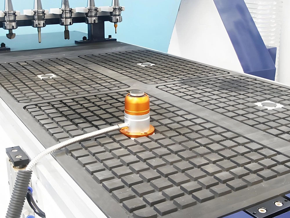 Vacuum clamping + T-slot table Vacuum clamping + T-slot table