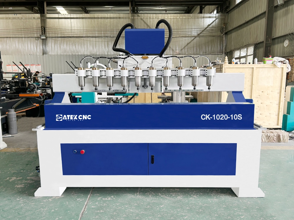 Multi-Head CNC Wood Router for Batch 3D Carving