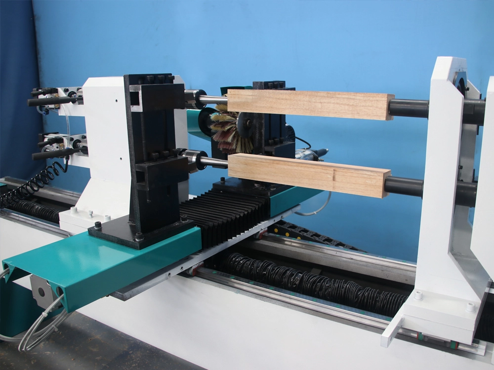 2-Station CNC Wood Lathe for Baseball Bat Making