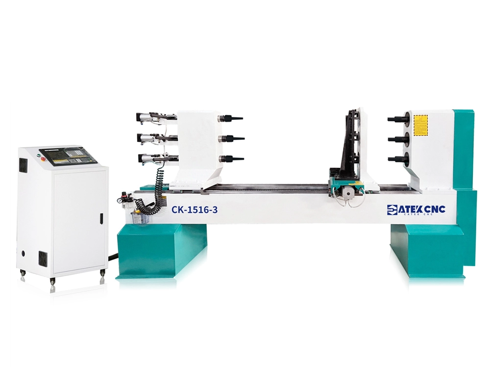 3-Station Baseball Bat CNC Making Machine for Factory Batch Production