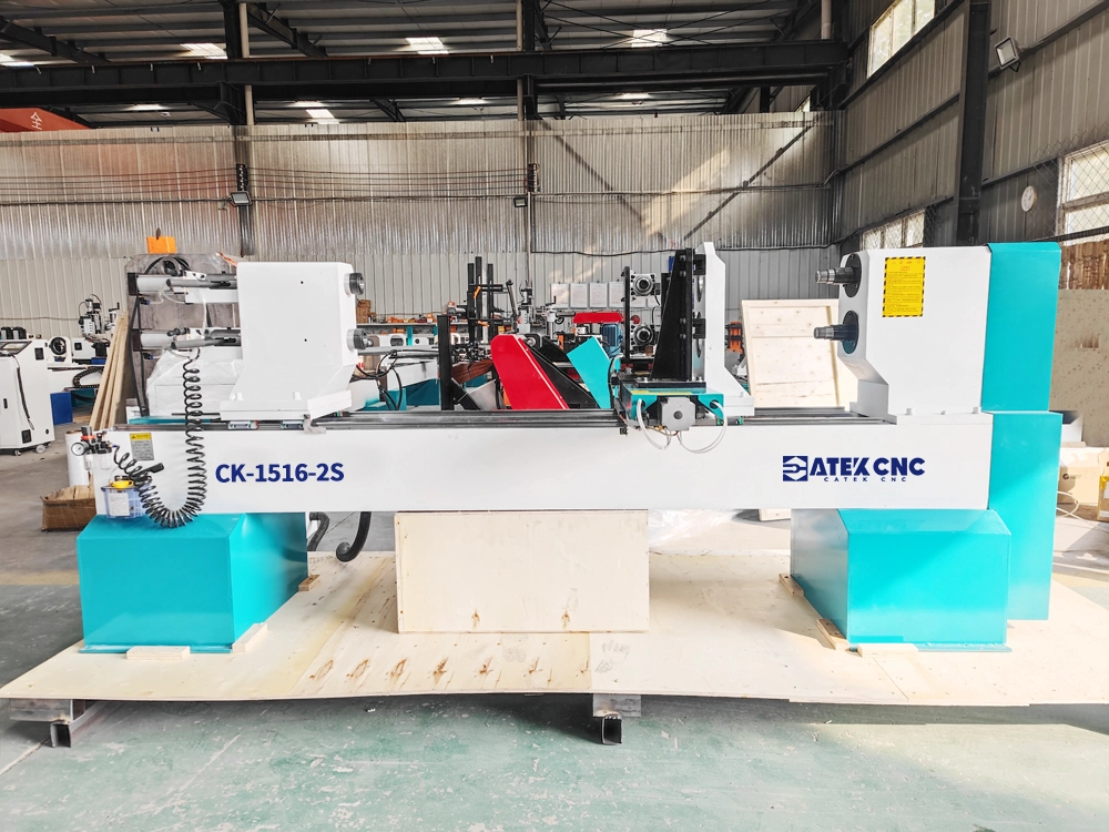 2-Station CNC Woodworking Lathe with Turning and Carving