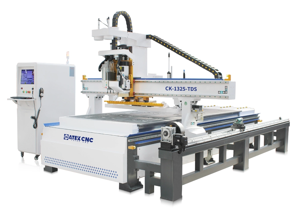 Linear ATC CNC Nesting Machine with Drilling Bank and 3D Rotary Axis