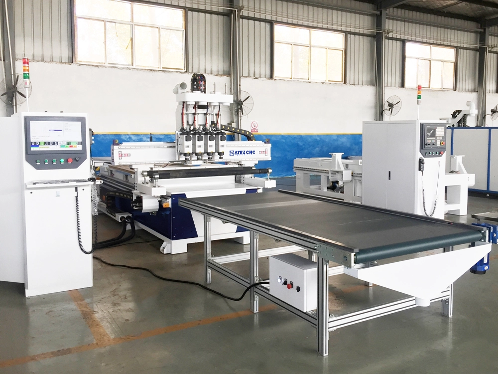 4-in-1 CNC Wood Nesting Machine with Automatic Loading and Unloading