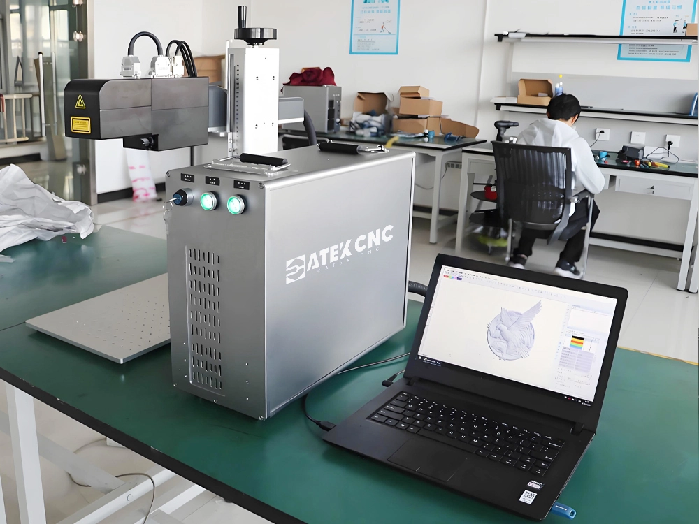 Split Fiber Laser Relief Engraving Machine with Autofocus