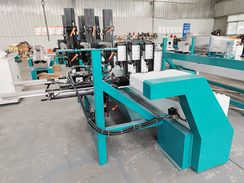 Automatic Loading and Unloading 3-Station Pool Cue CNC Milling Lathe