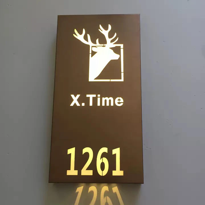 stainless steel hollow letter light box