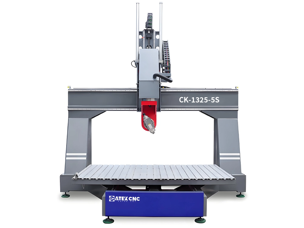 Five-Axis CNC Wood Router with Movable Worktable