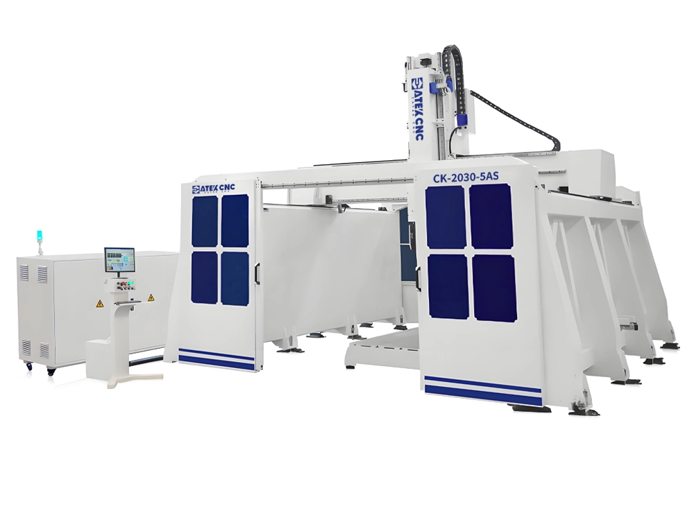 Bridge-Type Five-Axis Large CNC Wood Machining Center for 3D Milling