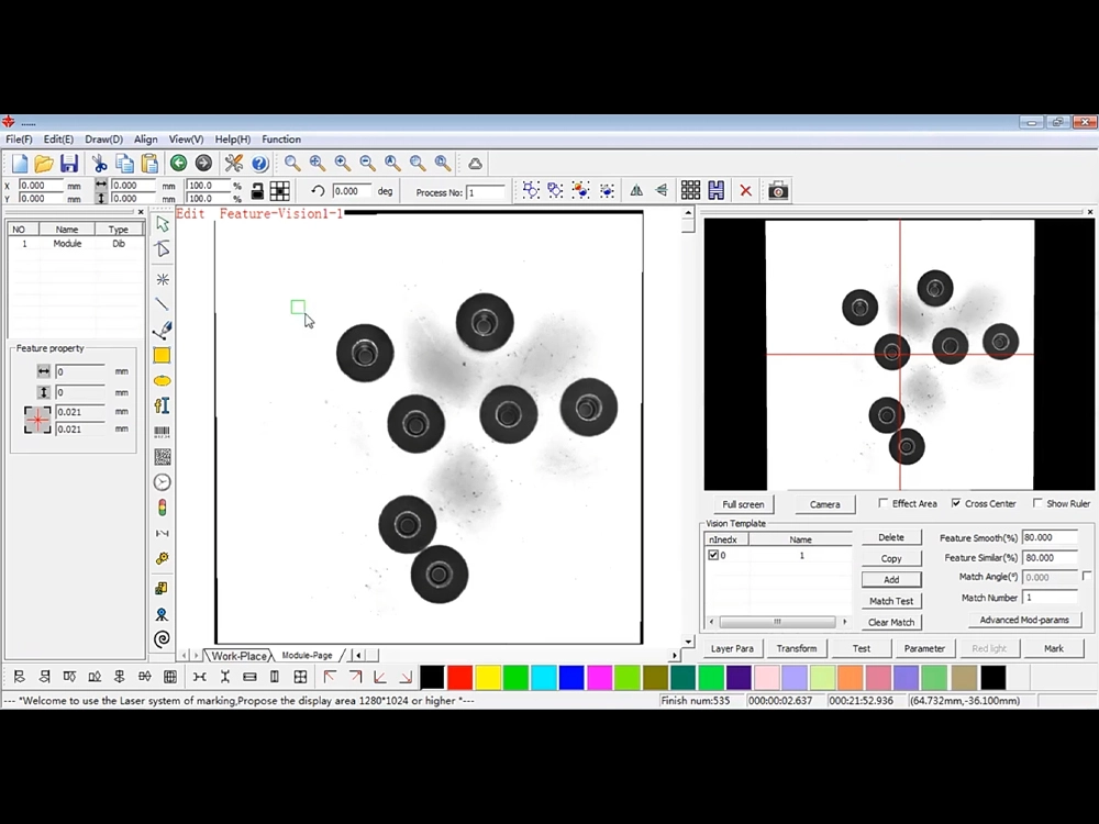 UV Laser Marking Machine with CCD Vision System and Conveyor Belt