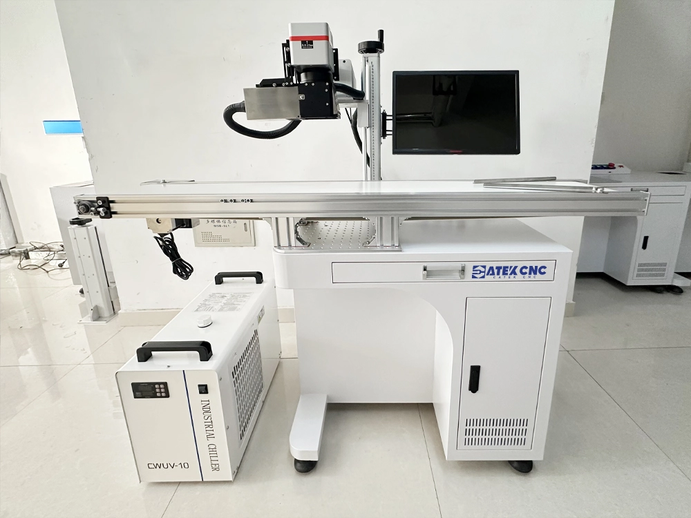 UV Laser Marking Machine with CCD Vision System and Conveyor Belt