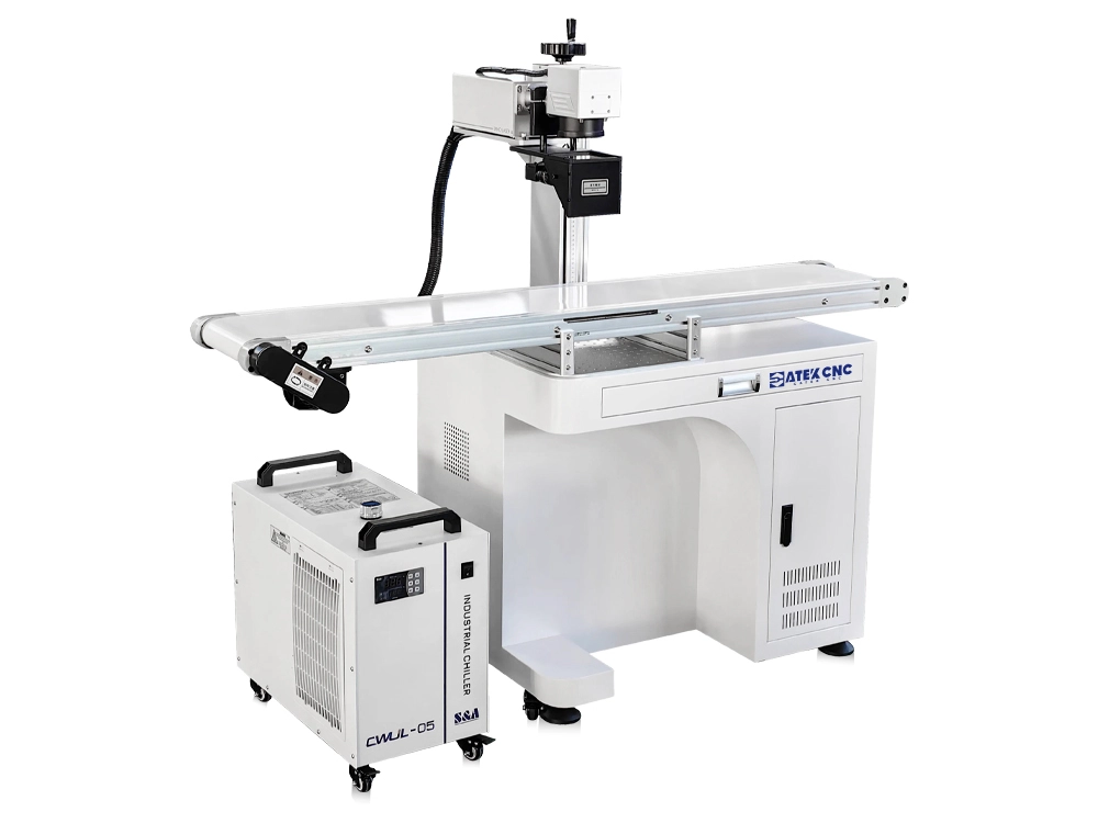 UV Laser Marking Machine with CCD Vision System and Conveyor Belt