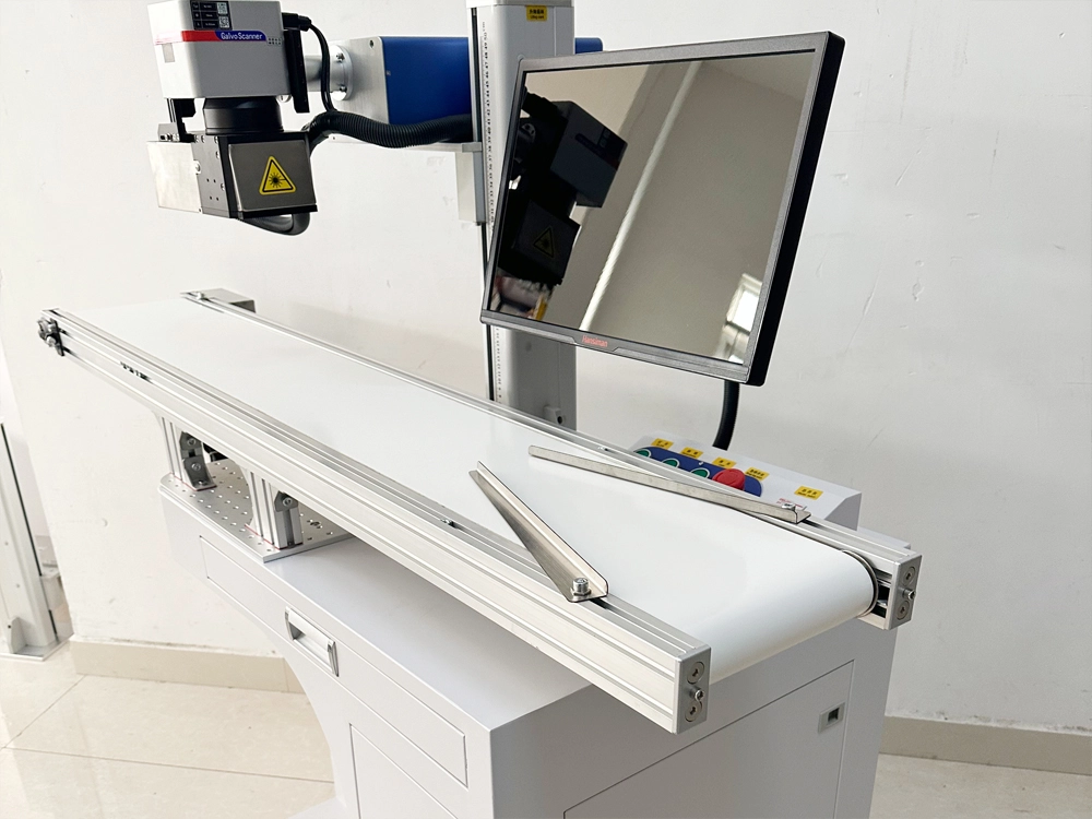 UV Laser Marking Machine with CCD Vision System and Conveyor Belt