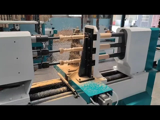 3-Station Baseball Bat CNC Making Machine for Factory Batch Production