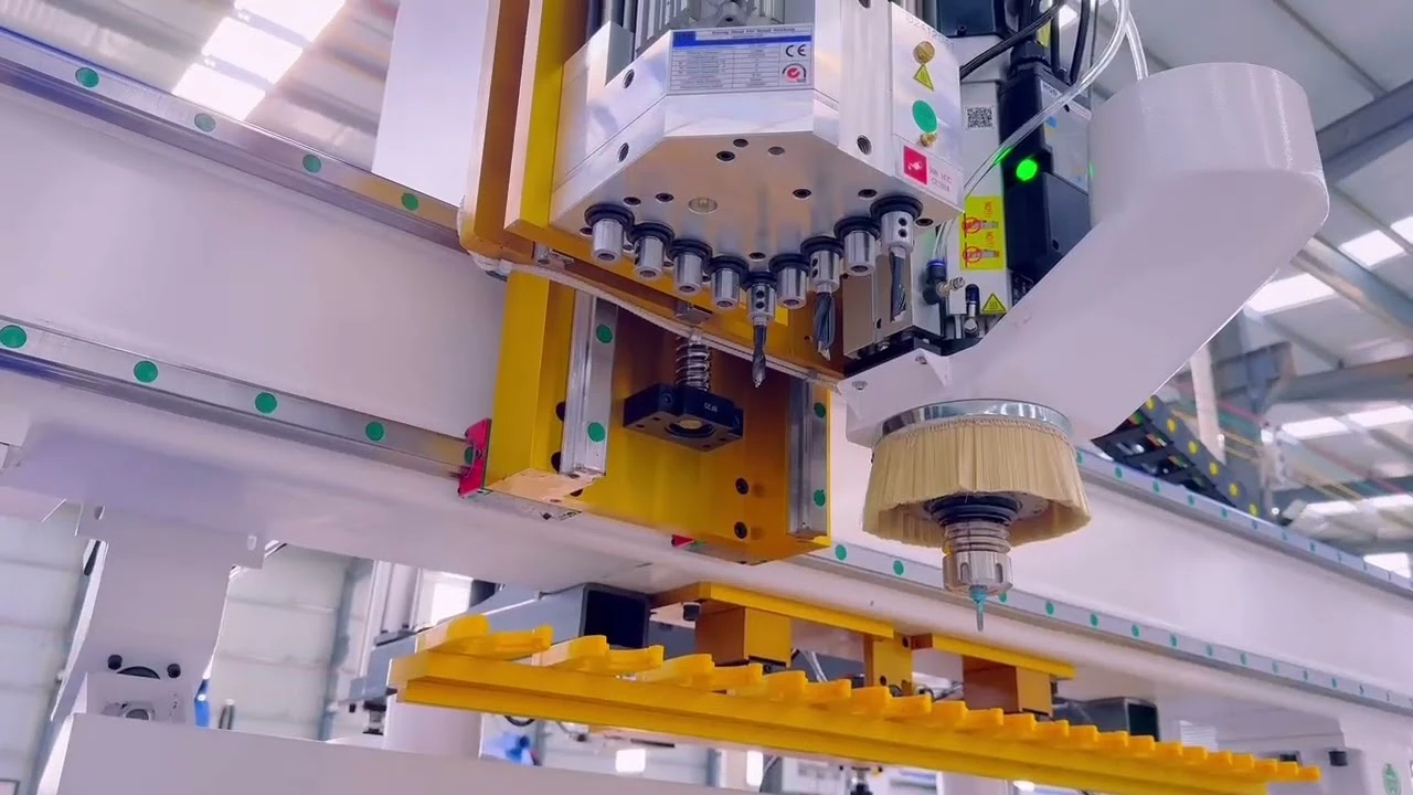 Linear ATC CNC Nesting Machine with Drilling Bank and 3D Rotary Axis