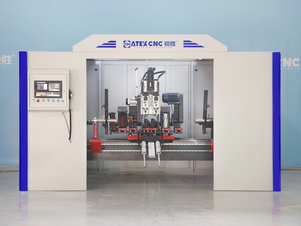 Fully Automatic 9-in-1 CNC Wood Lathe with Safety Enclosure