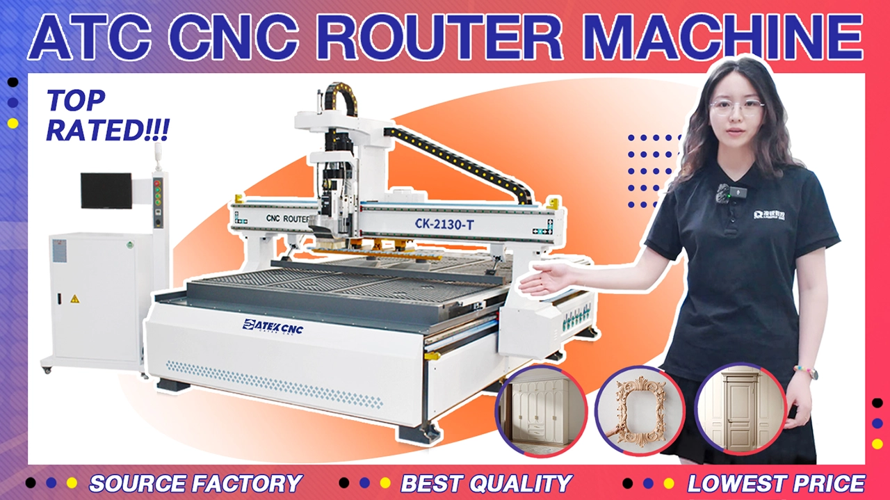 7X10 ATC CNC Wood Router Machine with HSD Spindle