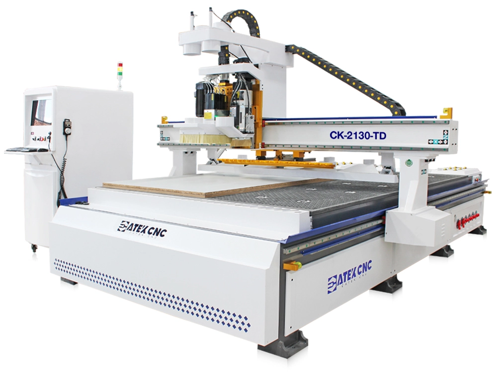 7×10ft Linear ATC CNC Router with 9+8 Drilling Unit