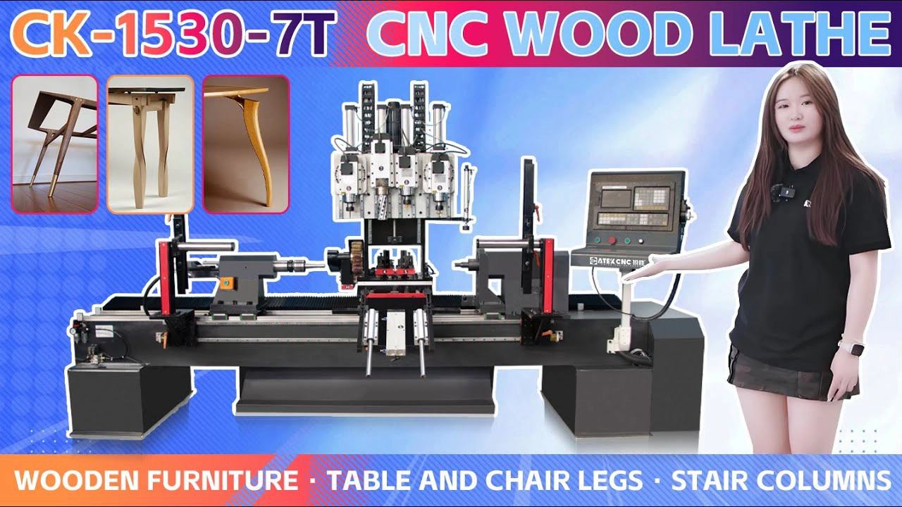 The Most Cost-Effective 7-in-1 Multifunctional CNC Wood Lathe in 2026