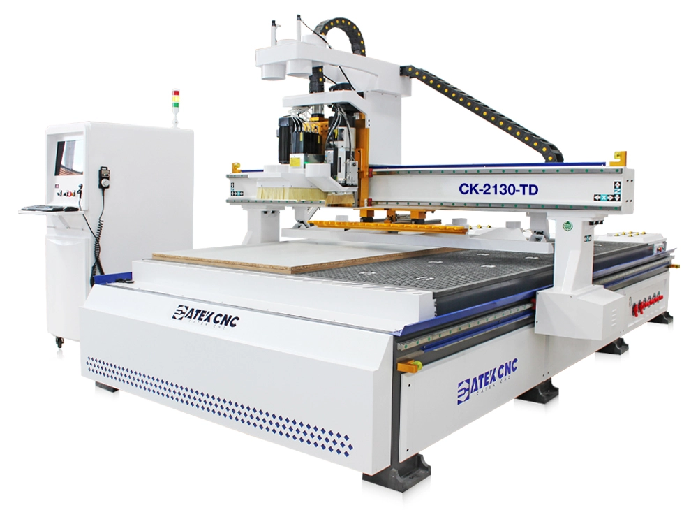  7×10ft Linear ATC CNC Router with 9+8 Drilling Unit