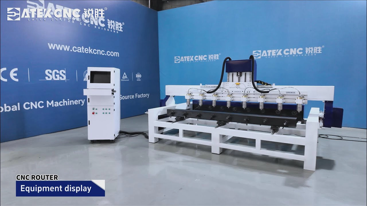 The High-Efficiency 8-Station 3D & 2D Integrated CNC Router