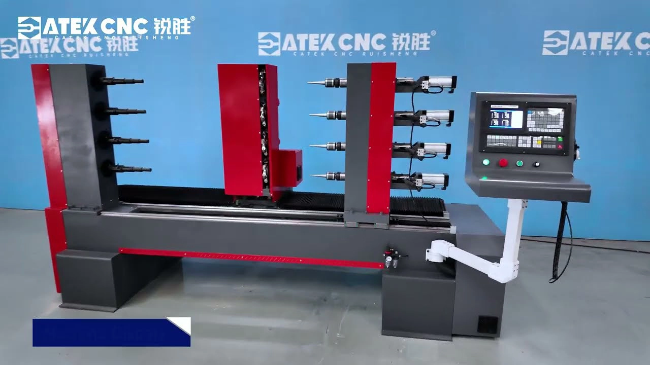 2026 High-Efficiency 4-Station CNC Wood Copying Lathe